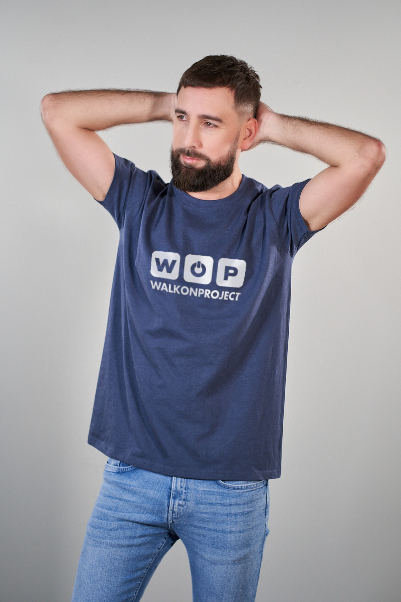 Camiseta entallada WOP azul   Hombre