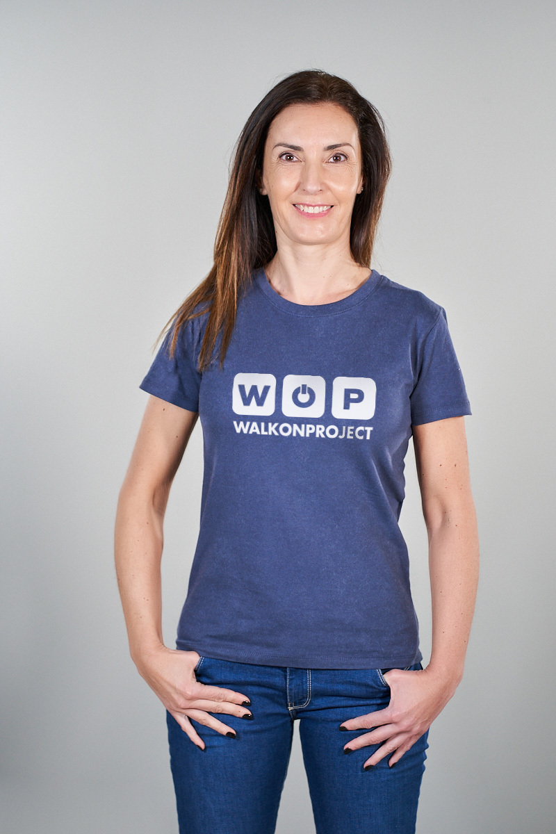 Camiseta entallada WOP azul   Mujer