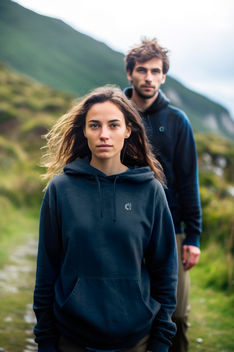 Sudadera algodón orgánico bordada con gorro WOP   Unisex